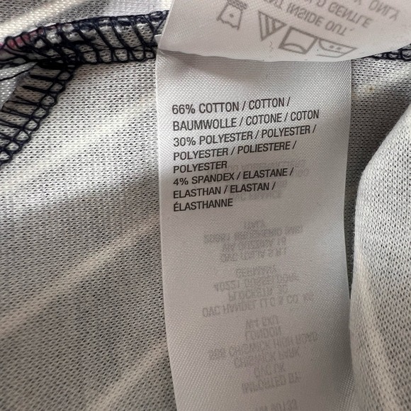 NWT BOB MACKIE 2X Wearable Art Navy Blue Stripe Floral Print Front Zip Jacket - Picture 4 of 5